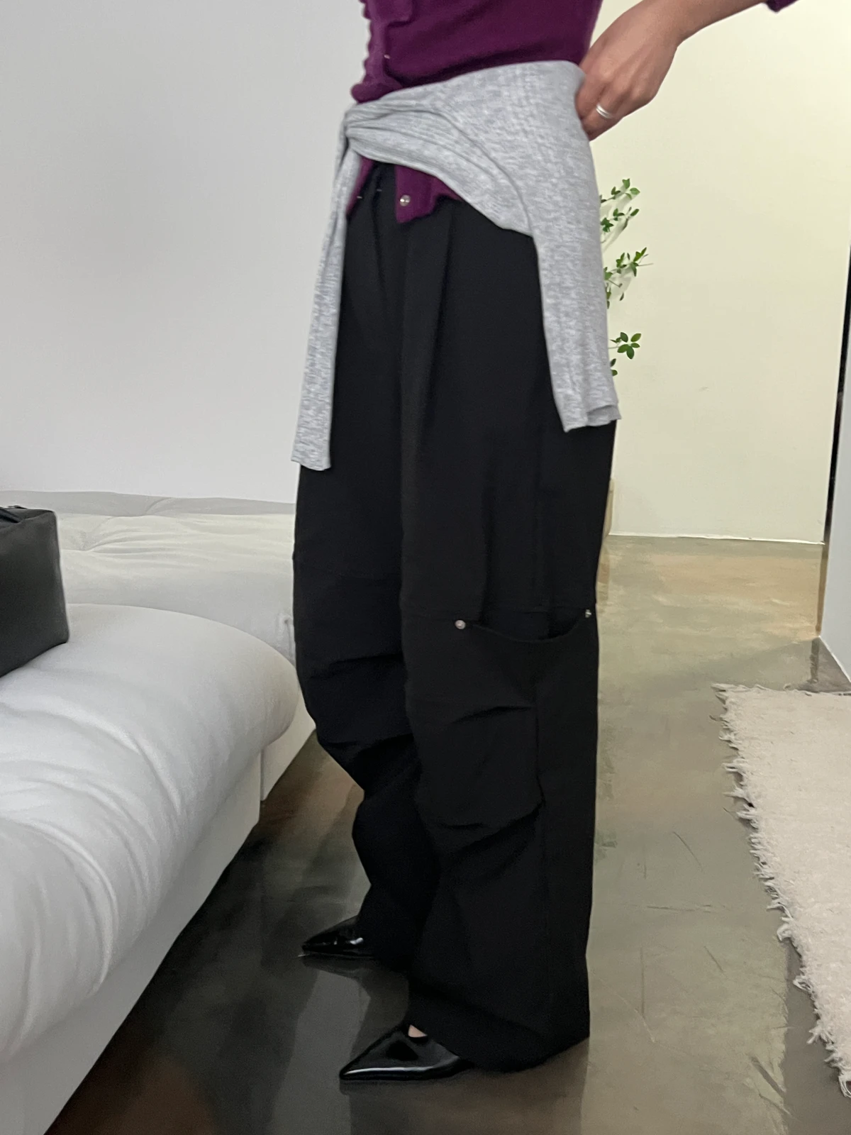 어반 롱 와이드 핀턱 팬츠 상세 이미지 8