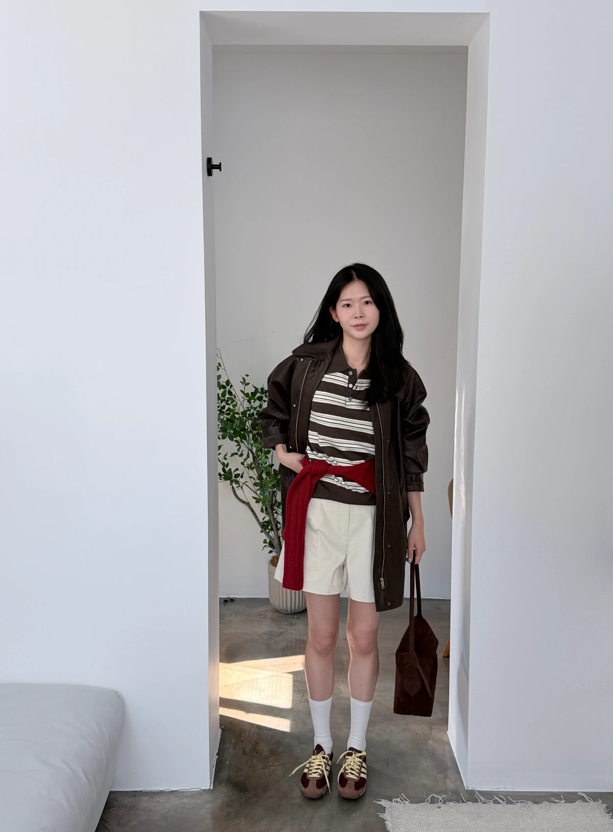 날개 하프 오버핏 레더자켓  상세 이미지 10
