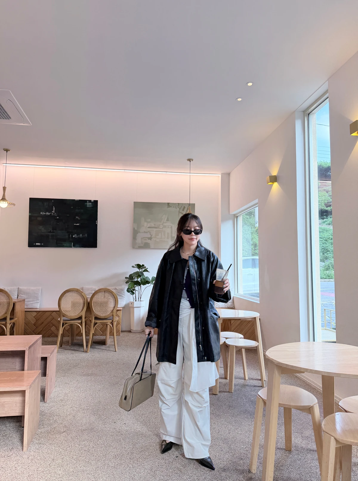 날개 하프 오버핏 레더자켓  상세 이미지 8