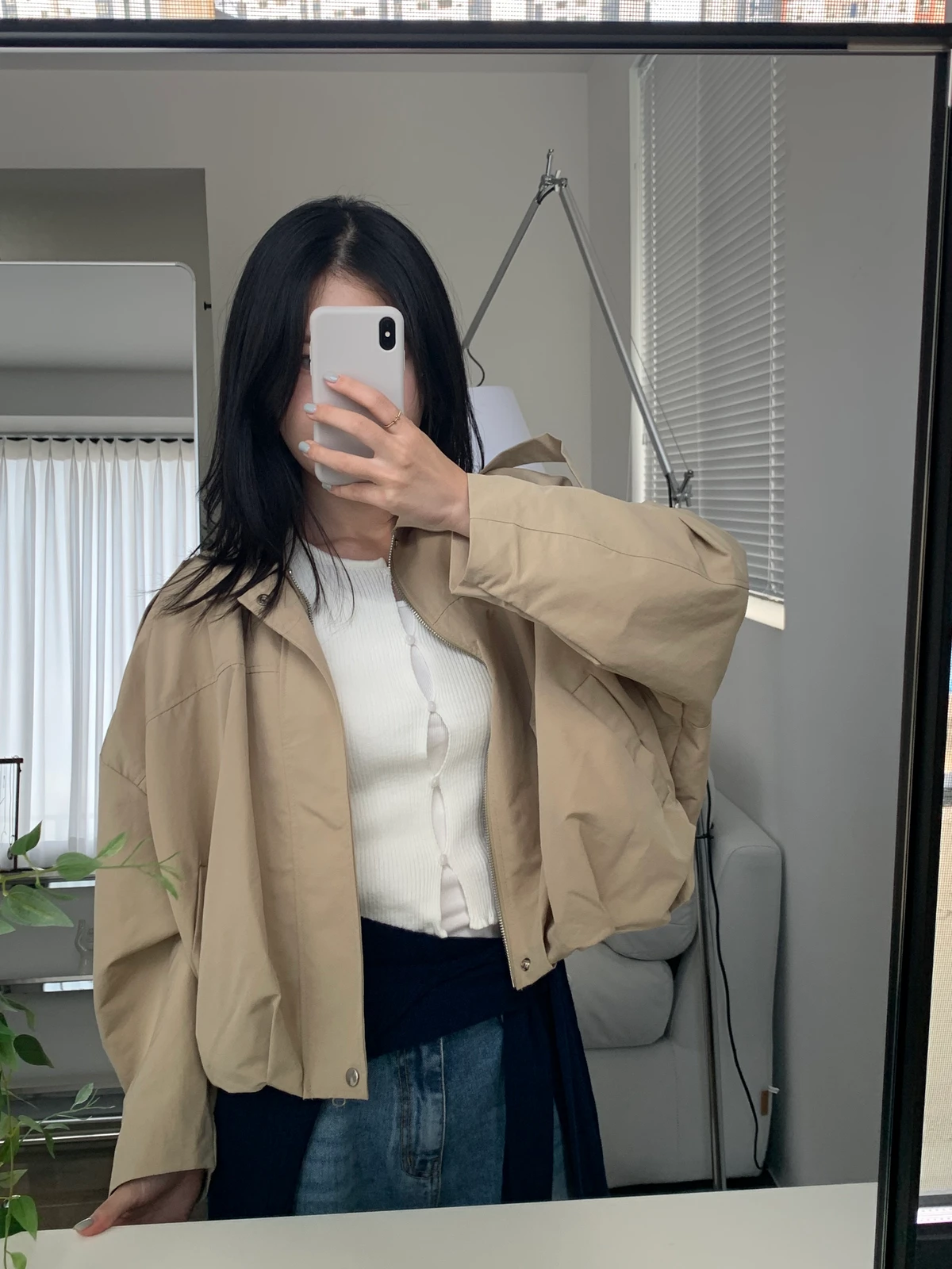 벌룬 크롭 블루종 점퍼 상세 이미지 1