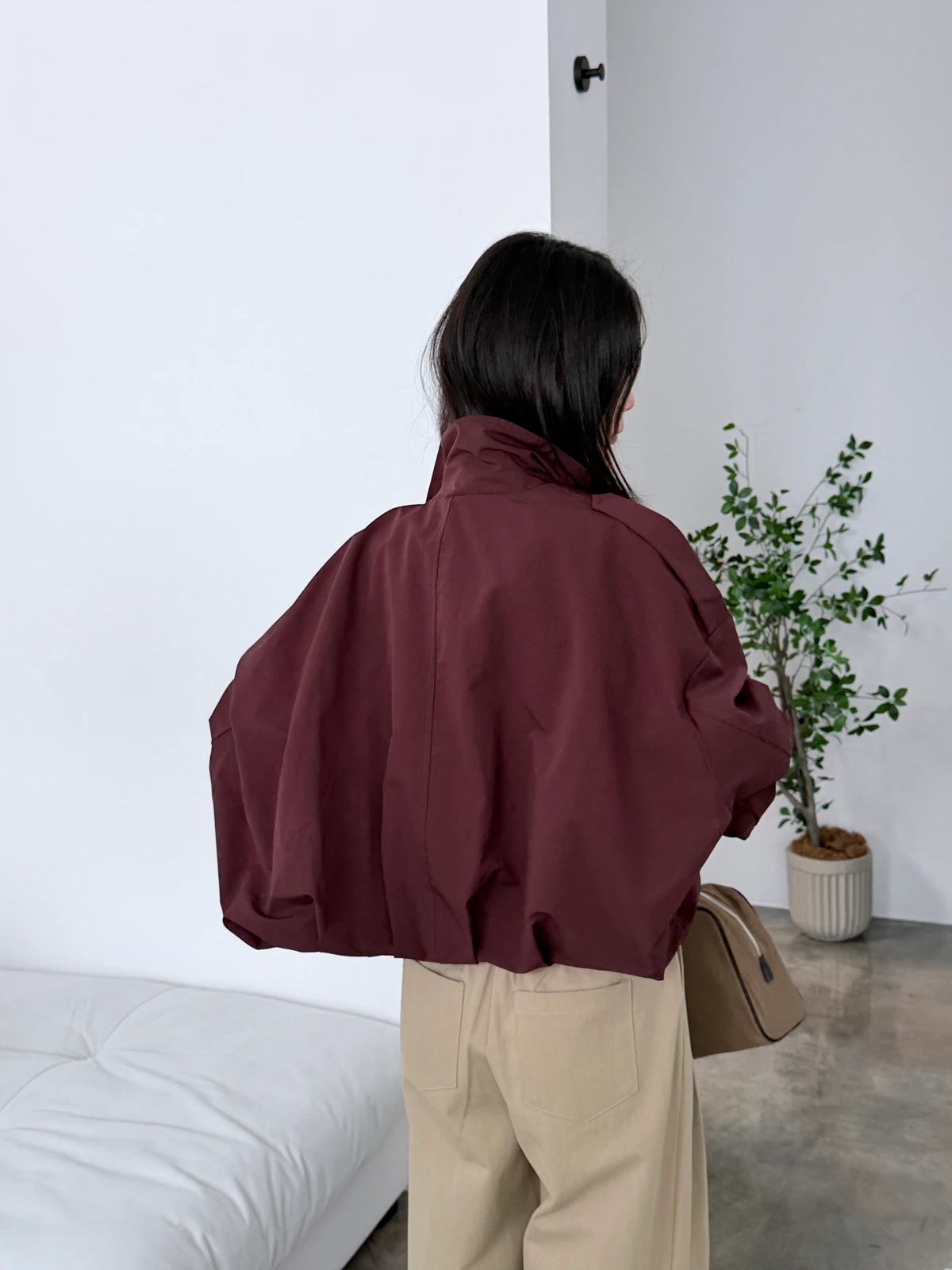 벌룬 크롭 블루종 점퍼 상세 이미지 17