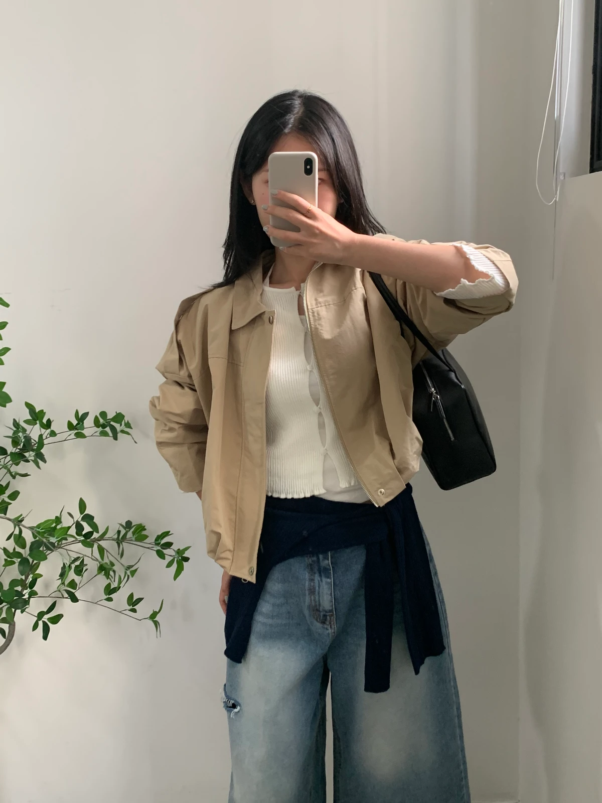 벌룬 크롭 블루종 점퍼 상세 이미지 5