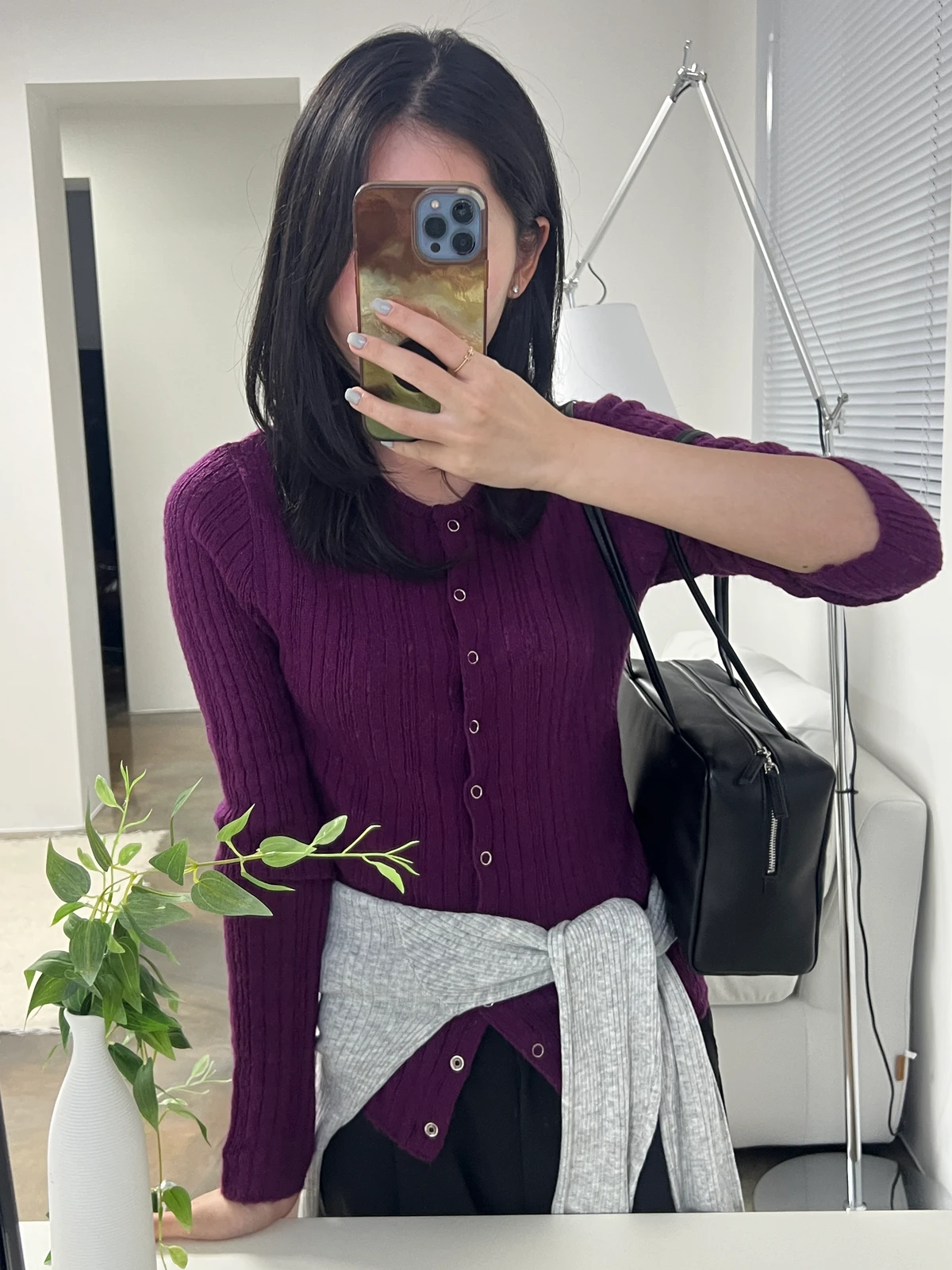 모헤어 스냅 가디건 상세 이미지 25