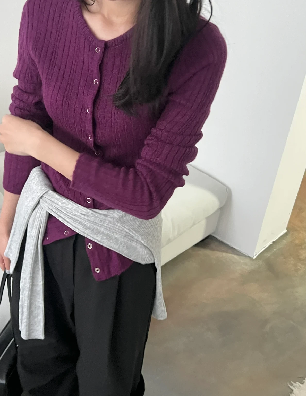 모헤어 스냅 가디건 상세 이미지 19