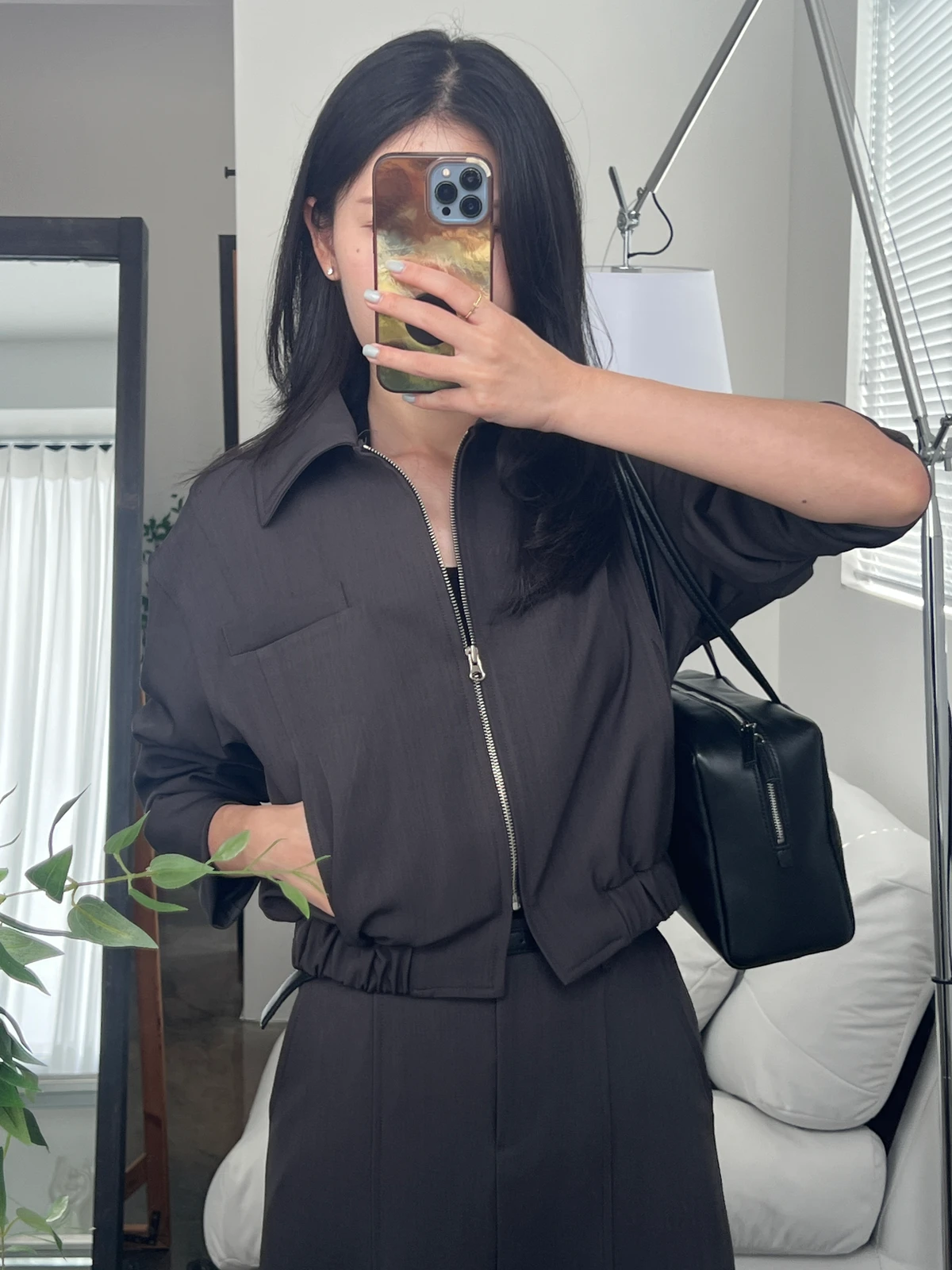 집업 카라 투피스 셋업 자켓  상세 이미지 1