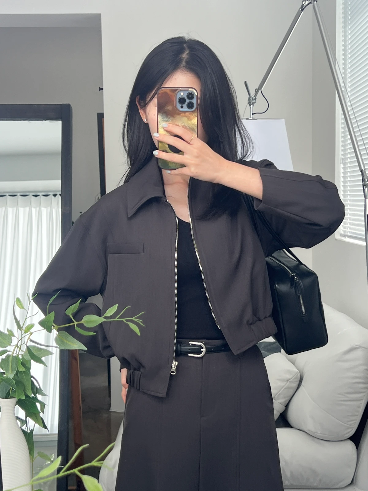 집업 카라 투피스 셋업 자켓  상세 이미지 4