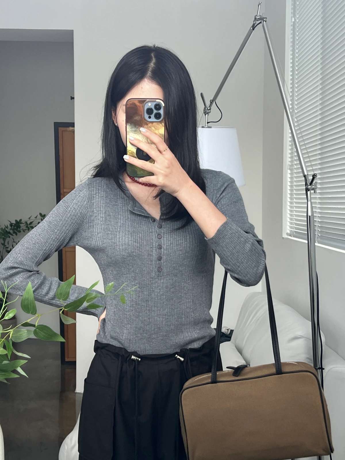 소프트 골지 헨리넥 니트 상세 이미지 2