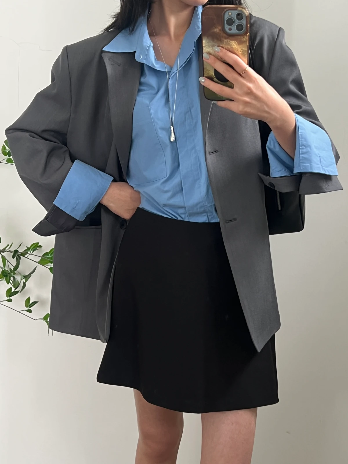 백 슬릿 라인 자켓 상세 이미지 3