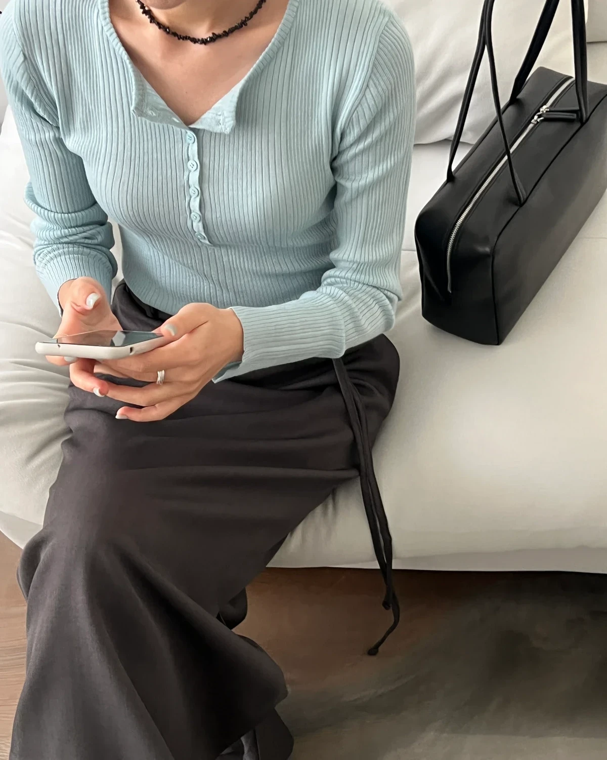 쉬폰 고퀄리티 리본 롱스커트 상세 이미지 35