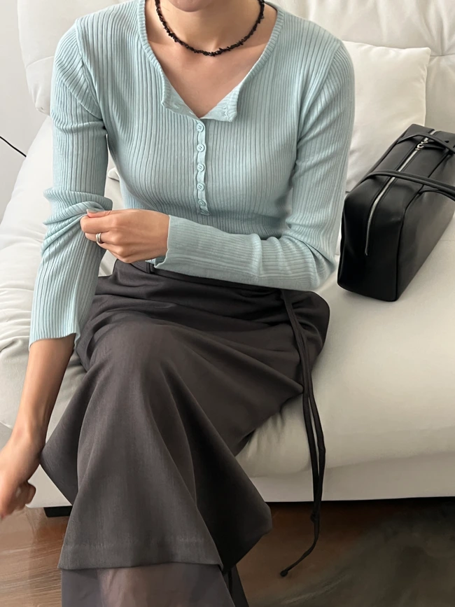 쉬폰 고퀄리티 리본 롱스커트