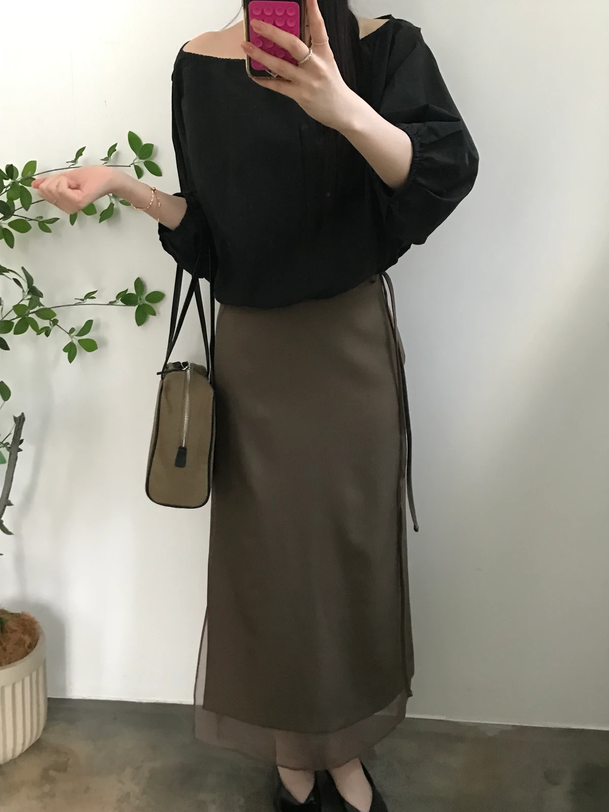 쉬폰 고퀄리티 리본 롱스커트 상세 이미지 12