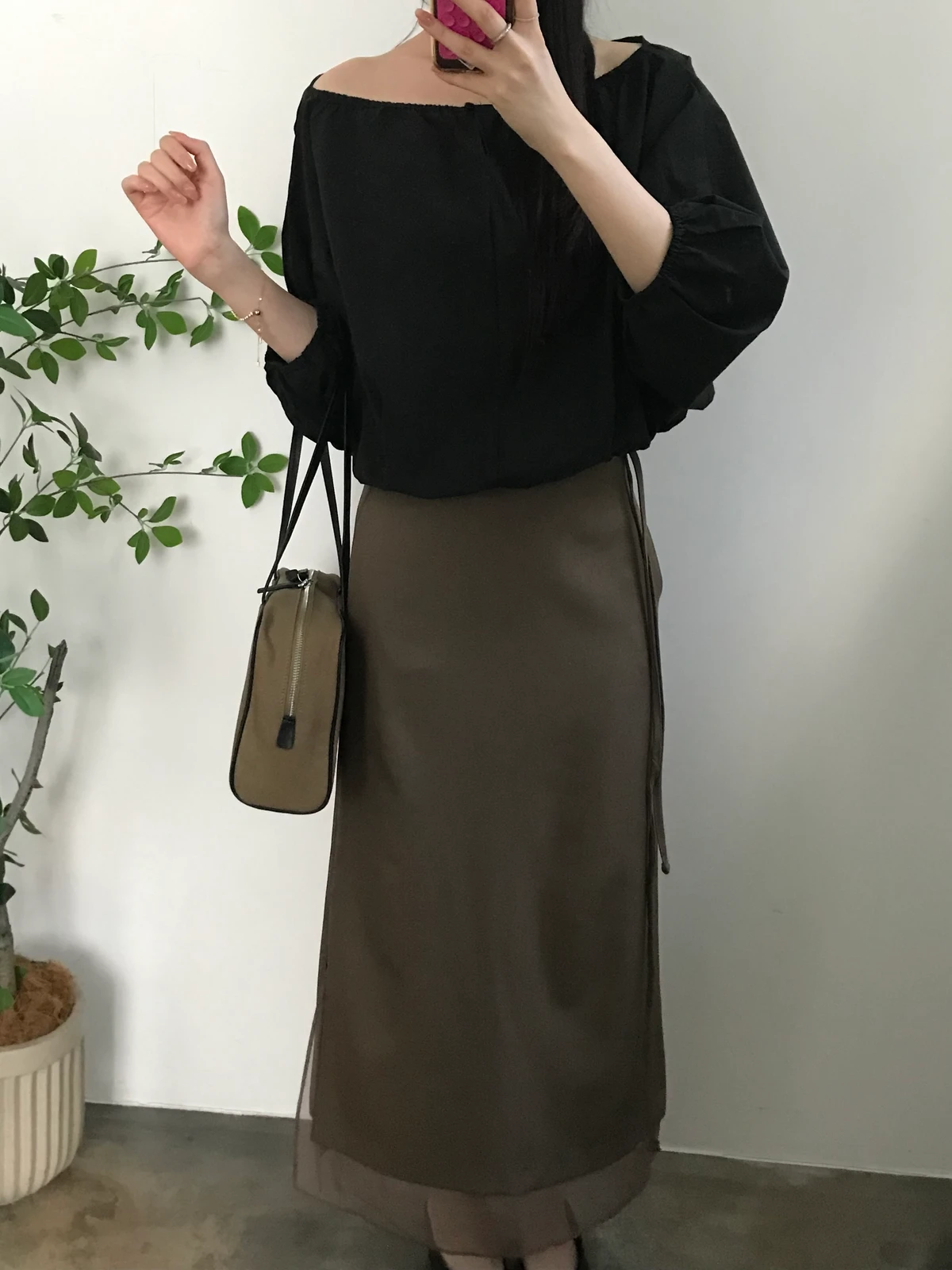 쉬폰 고퀄리티 리본 롱스커트 상세 이미지 13