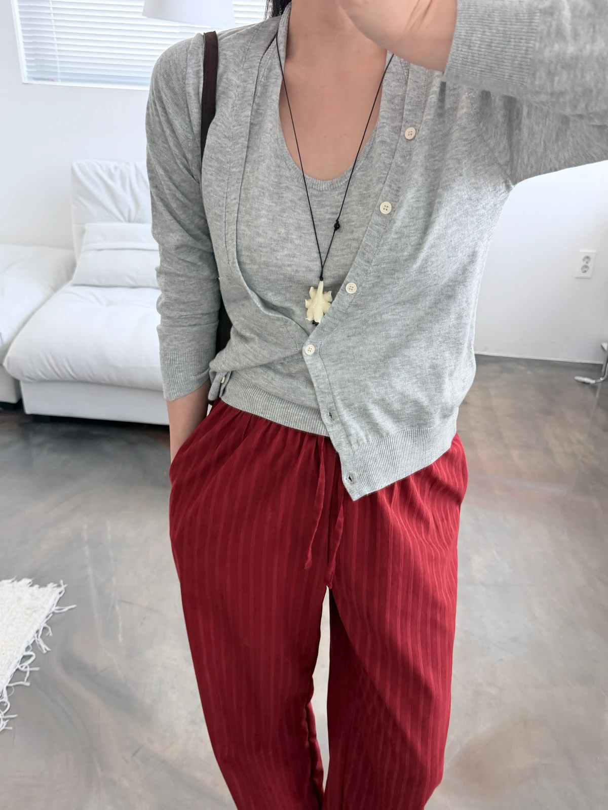 무드 홀터 가디건 세트 상세 이미지 4
