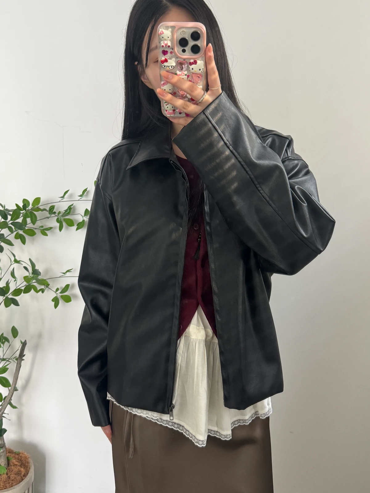 레더 심플 라이드자켓 상세 이미지 13