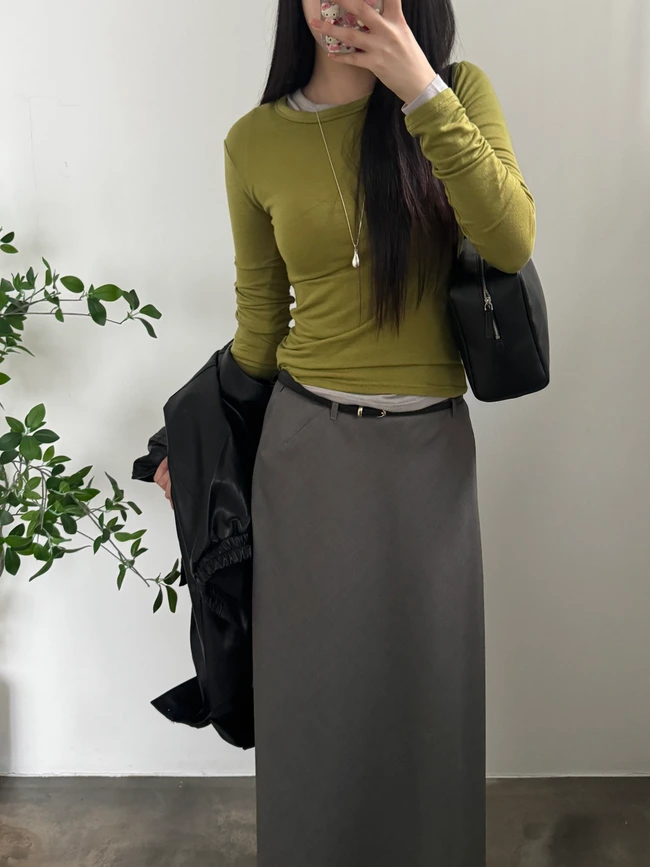 텐셀 레이어드 슬림 티셔츠  2