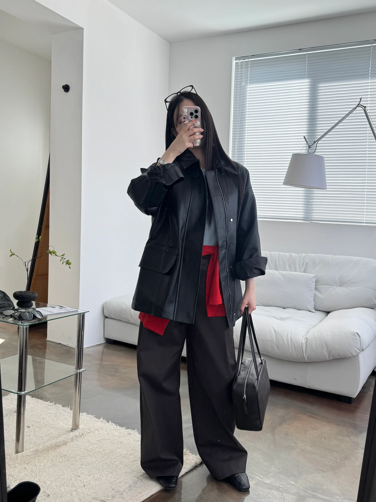 레오 오버핏 레더 자켓 상세 이미지 28