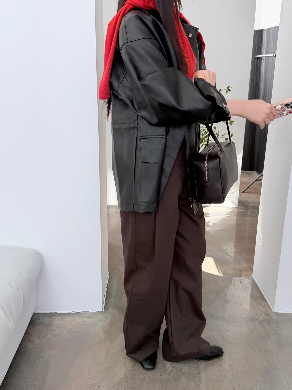 레오 오버핏 레더 자켓 상세 이미지 34