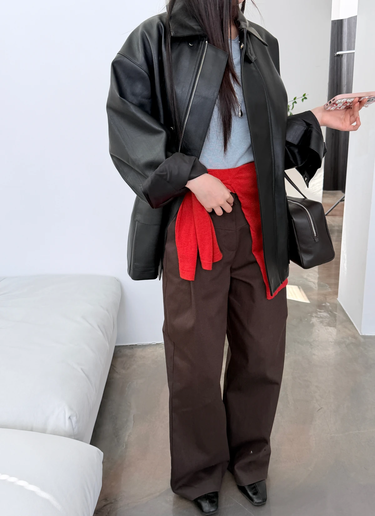 레오 오버핏 레더 자켓 상세 이미지 40