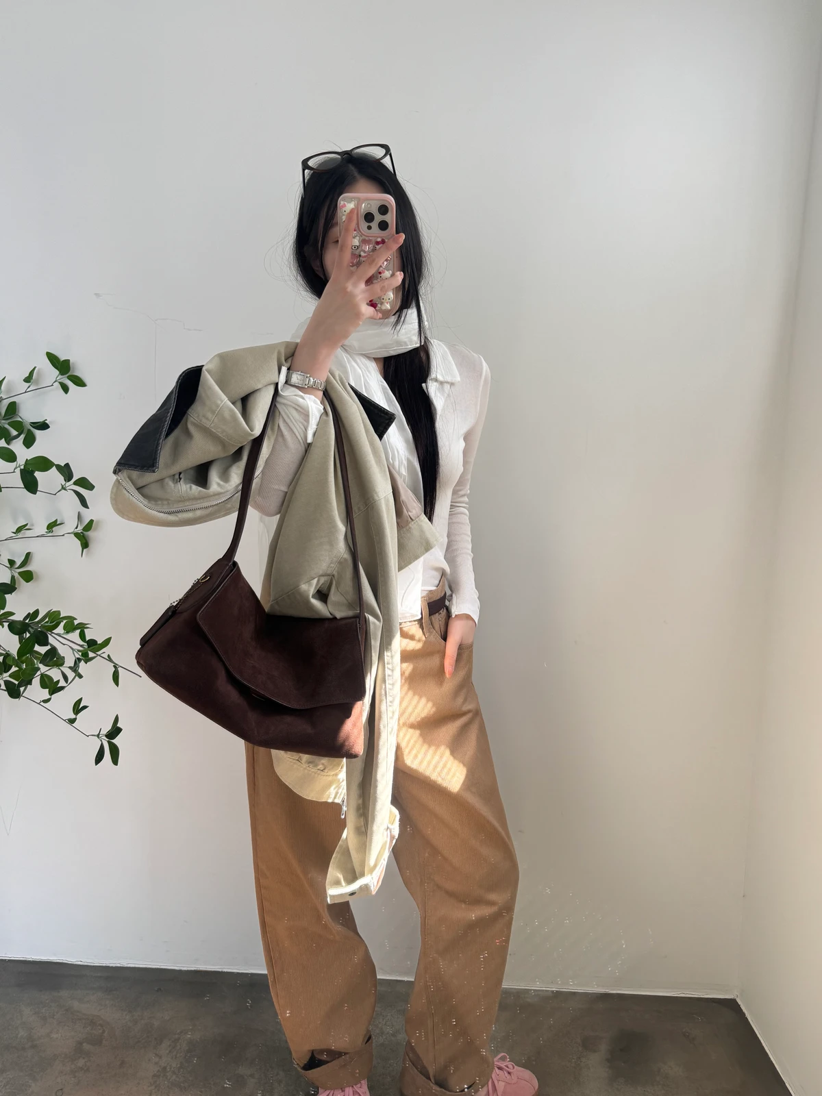 워싱 배색 워크자켓 상세 이미지 1