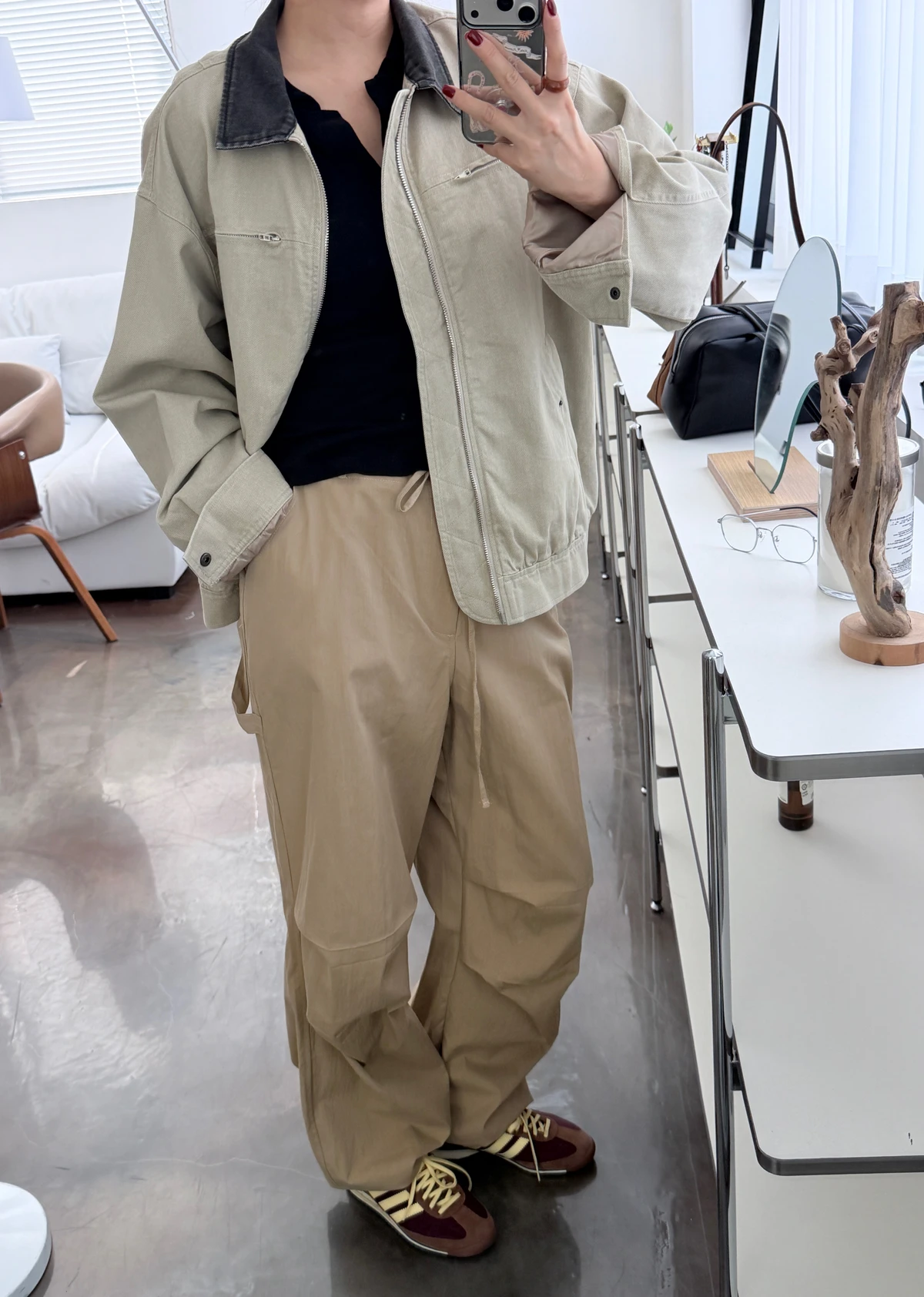워싱 배색 워크자켓 상세 이미지 29