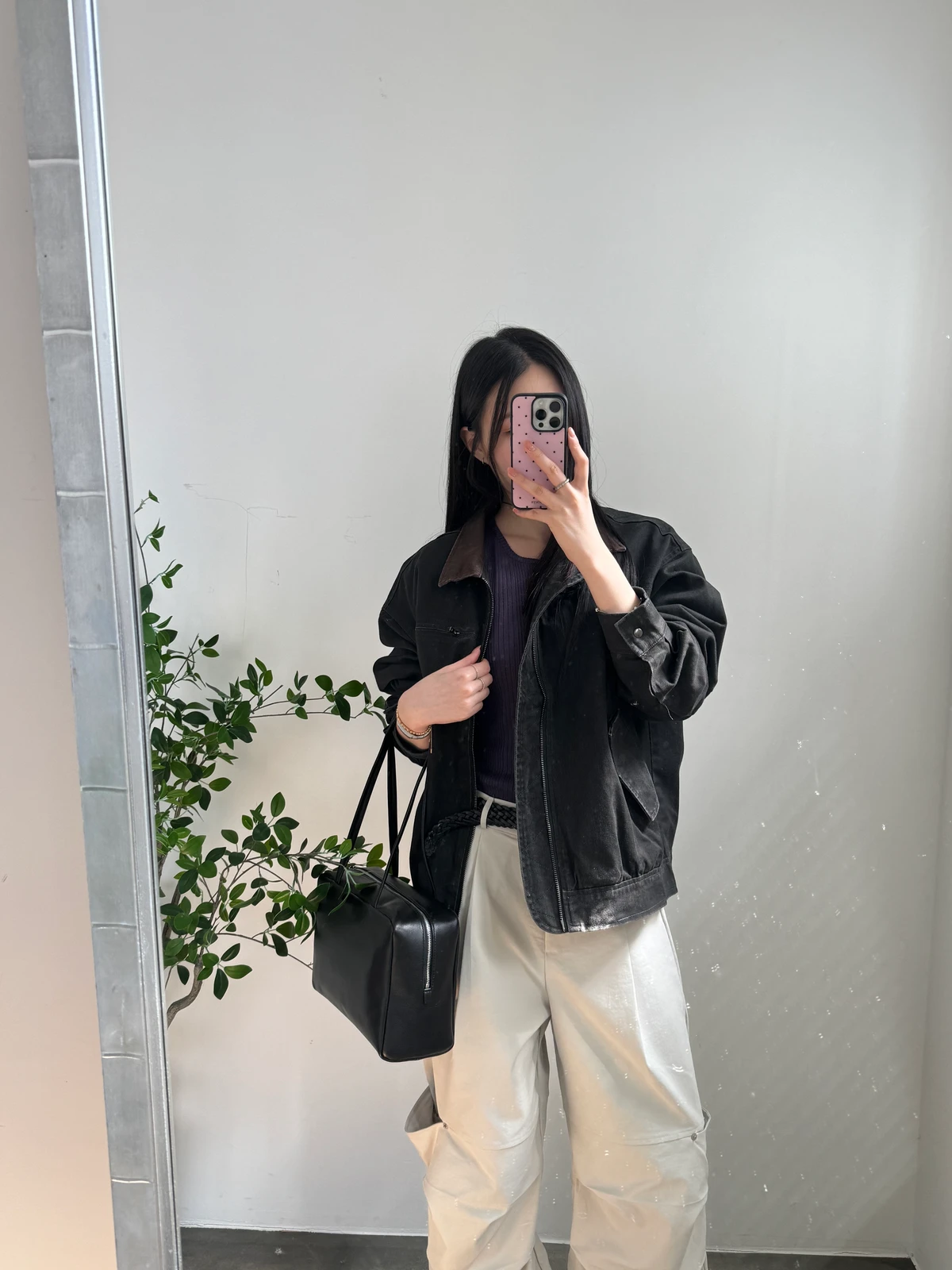 워싱 배색 워크자켓 상세 이미지 6
