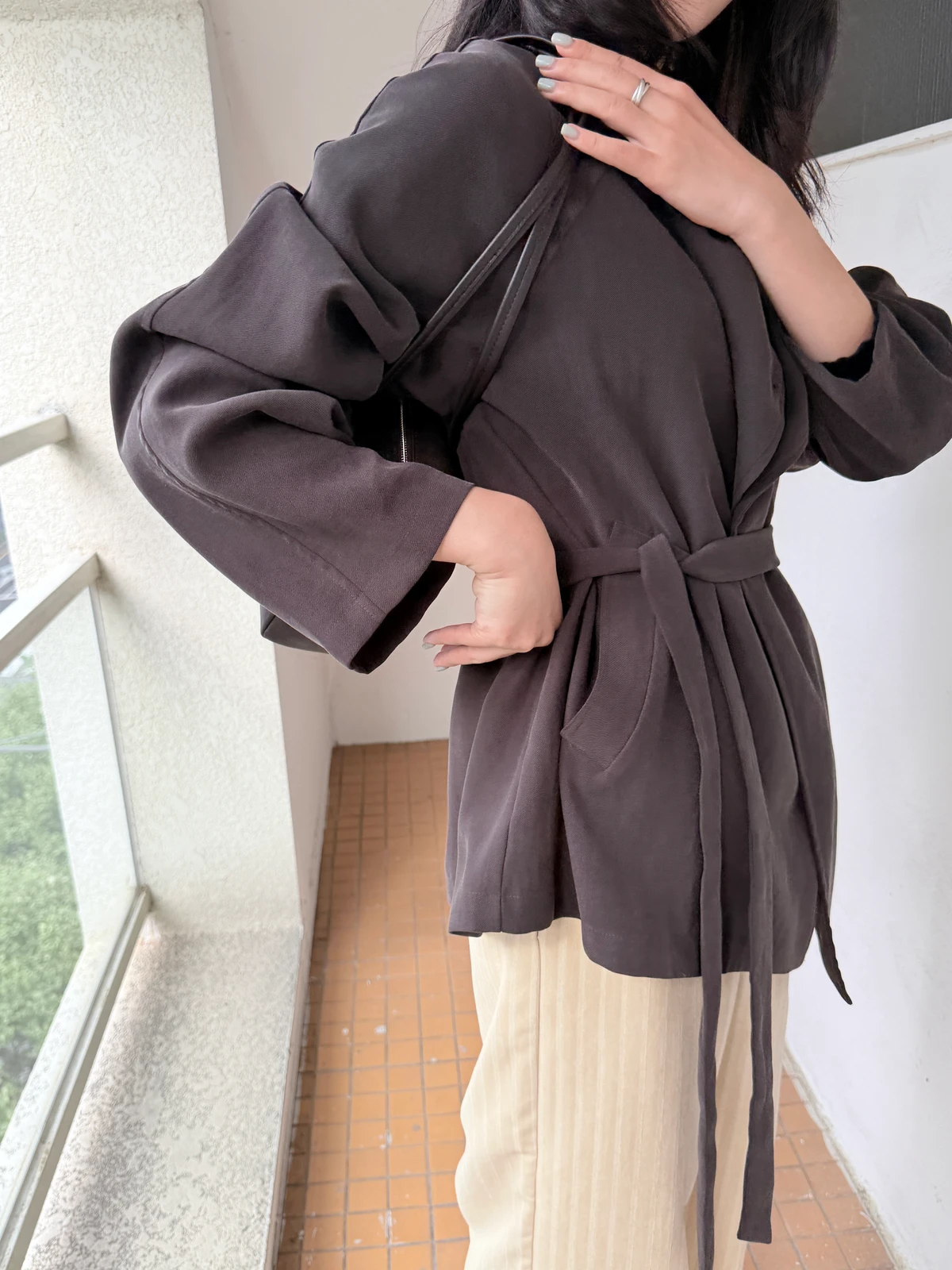 하이넥 루즈핏 자켓  상세 이미지 9