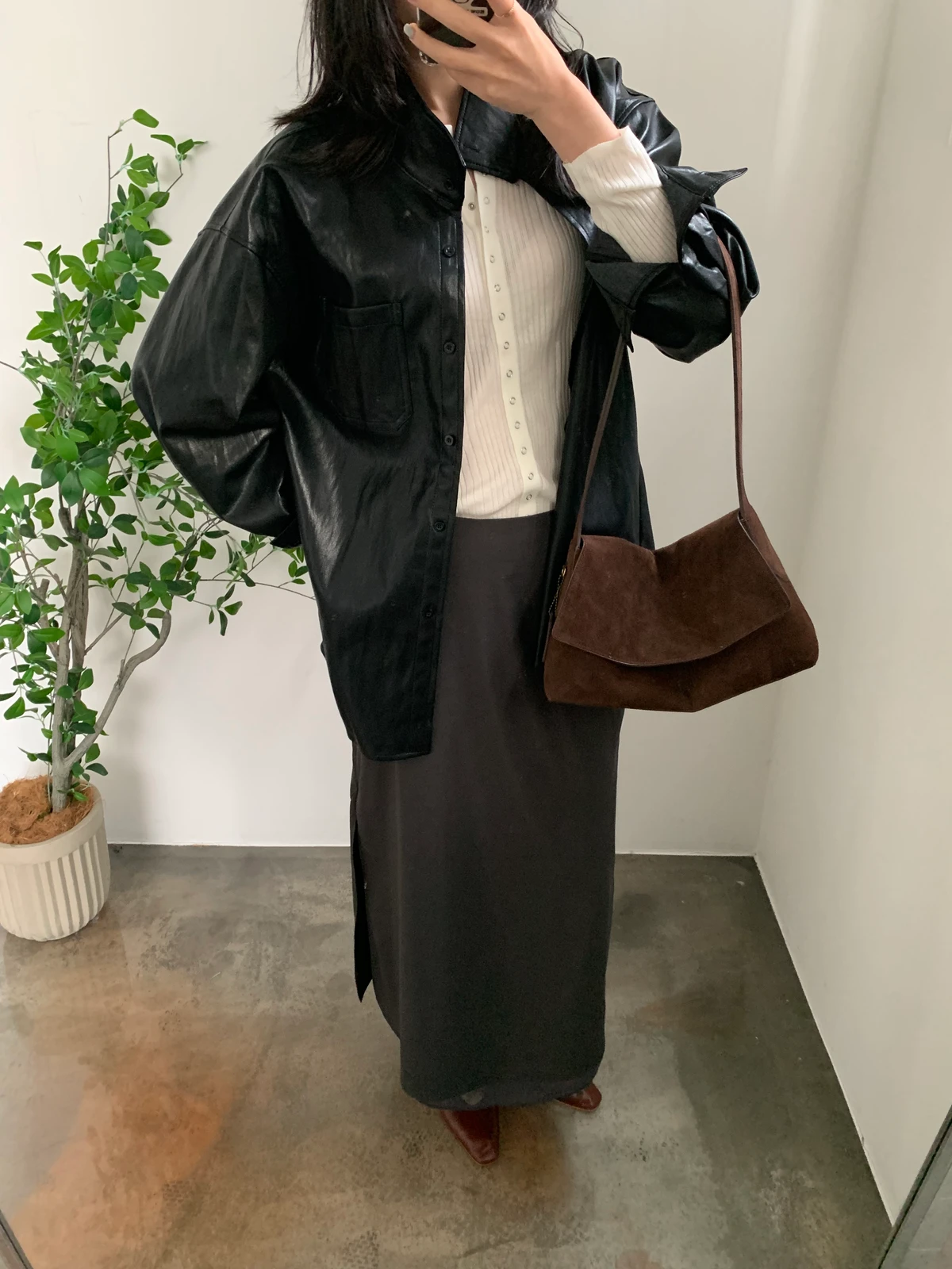 도트 스냅 가디건 상세 이미지 19