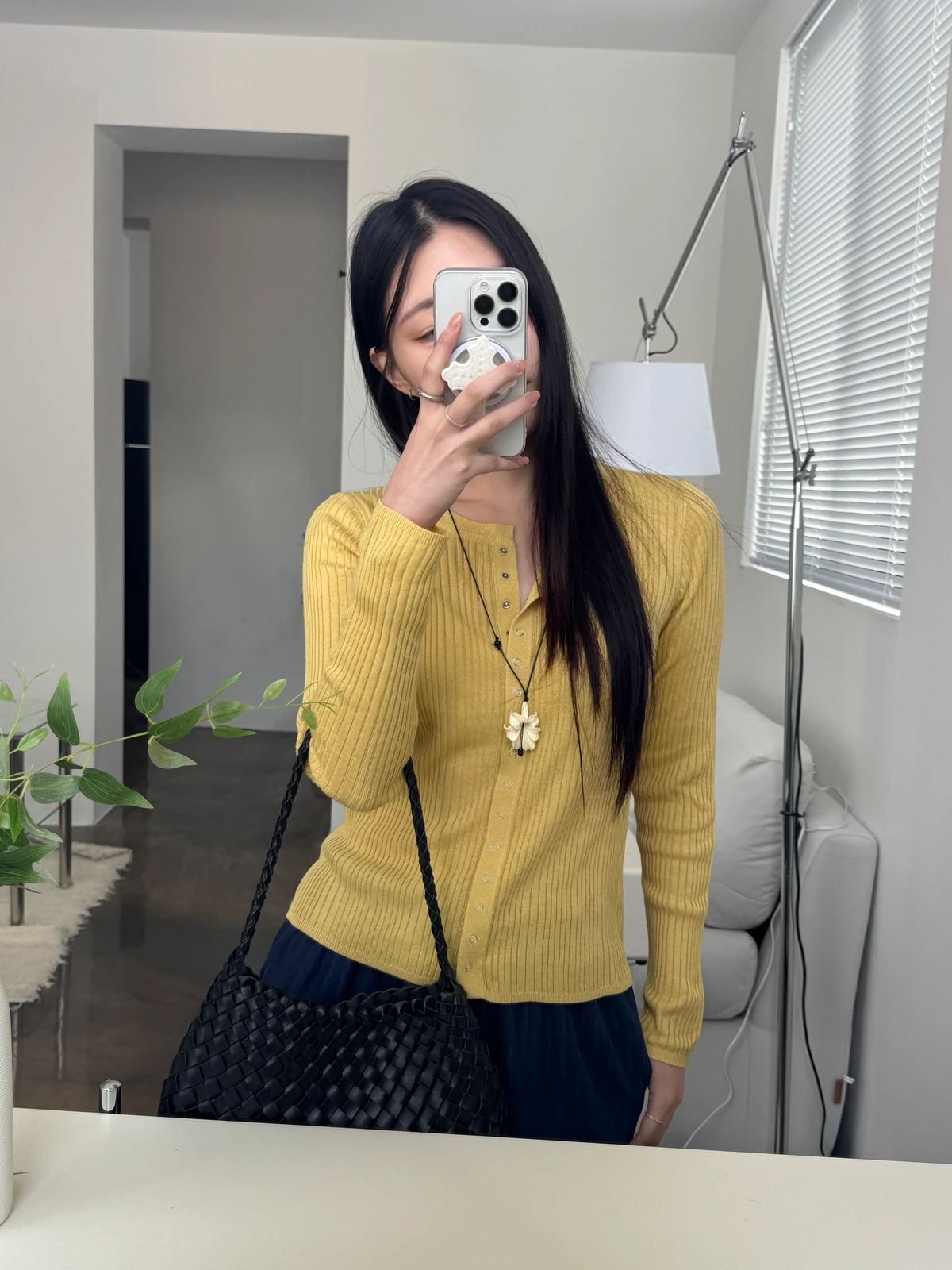 도트 스냅 가디건 상세 이미지 2