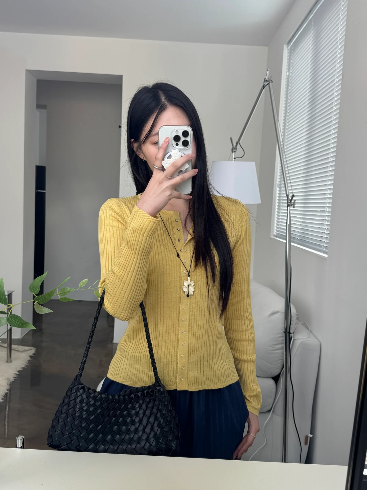 도트 스냅 가디건 상세 이미지 3