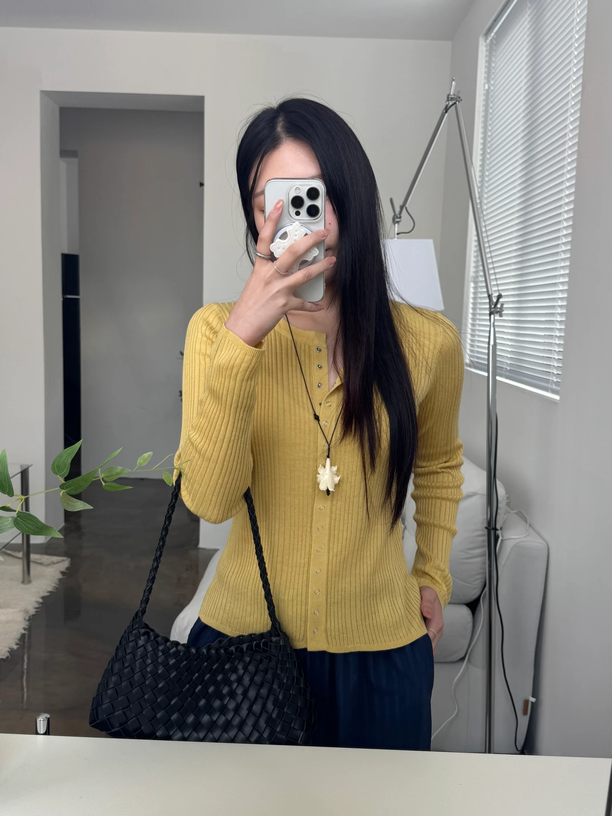 도트 스냅 가디건 상세 이미지 5