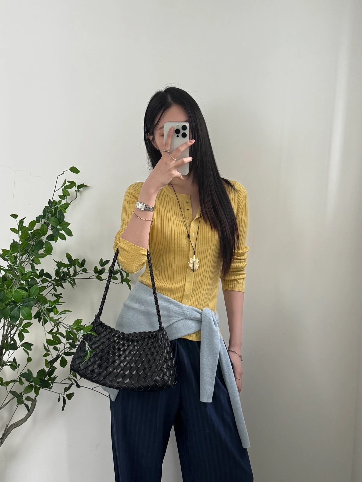 도트 스냅 가디건 상세 이미지 9