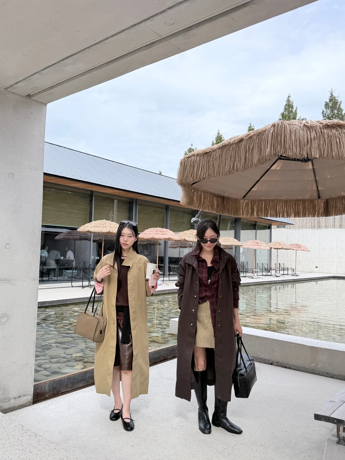 스냅 벨트 트렌치 롱코트 상세 이미지 9