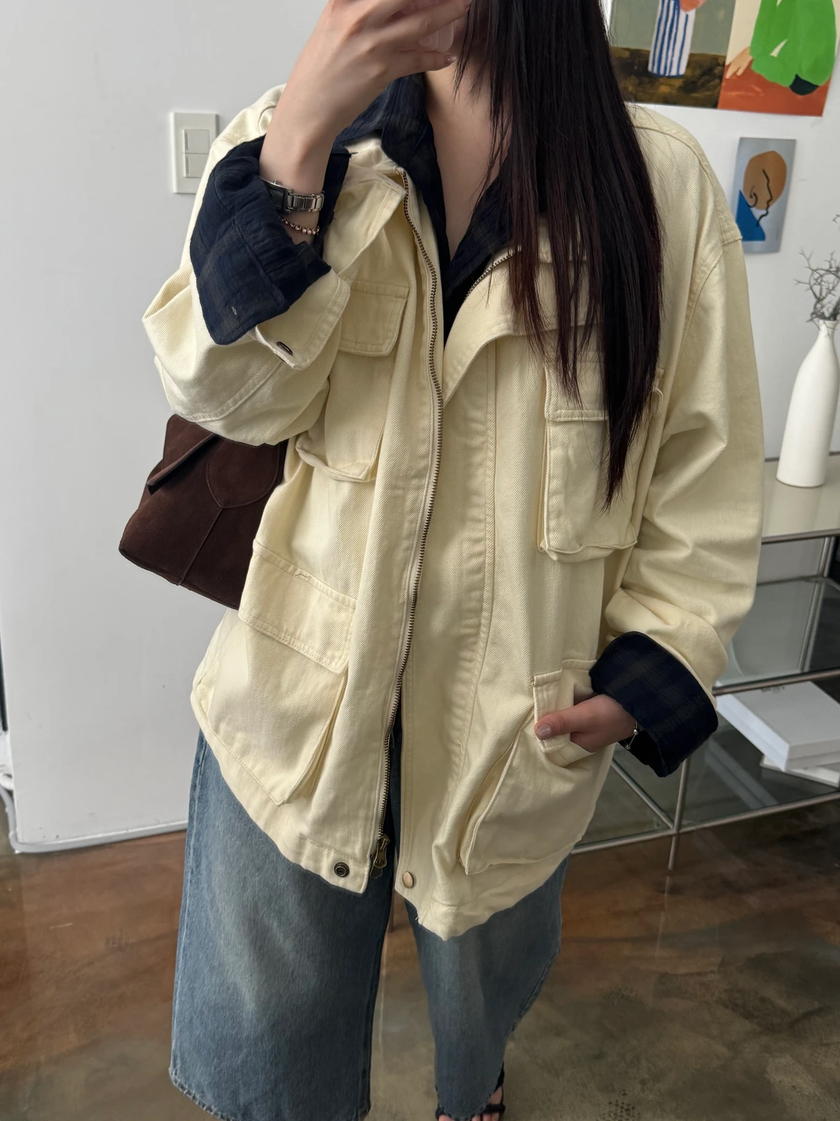 포켓 오버핏 야상 자켓 상세 이미지 9