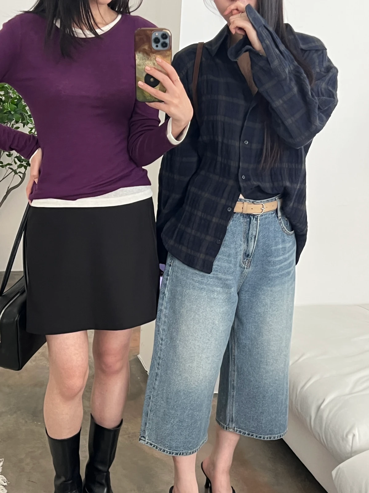 어스 체크 루즈핏 셔츠 상세 이미지 1