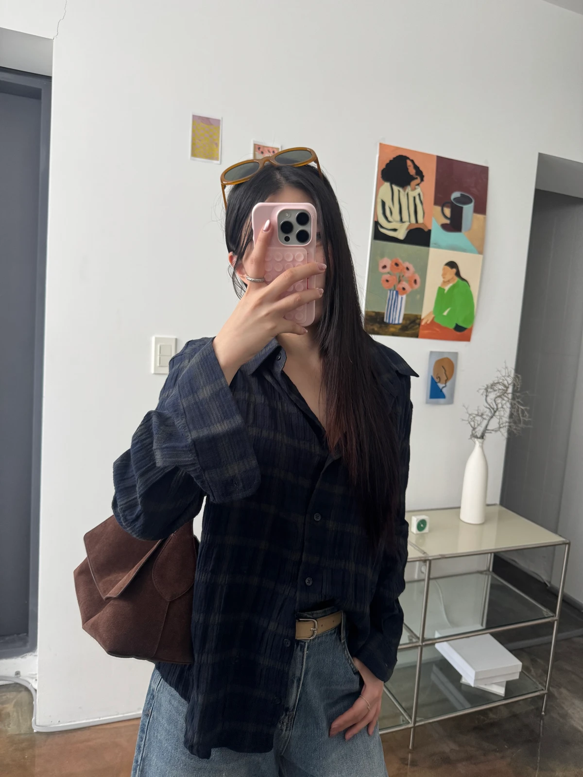 어스 체크 루즈핏 셔츠 상세 이미지 22