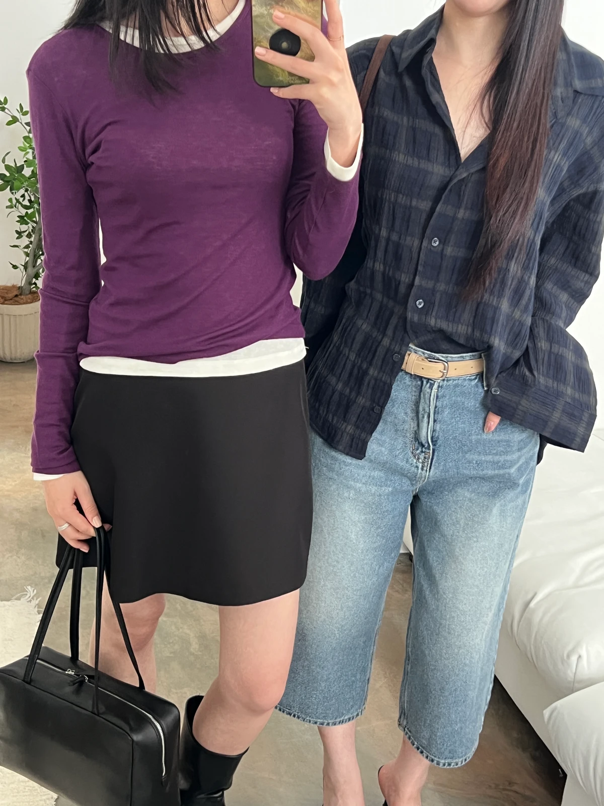 어스 체크 루즈핏 셔츠 상세 이미지 3