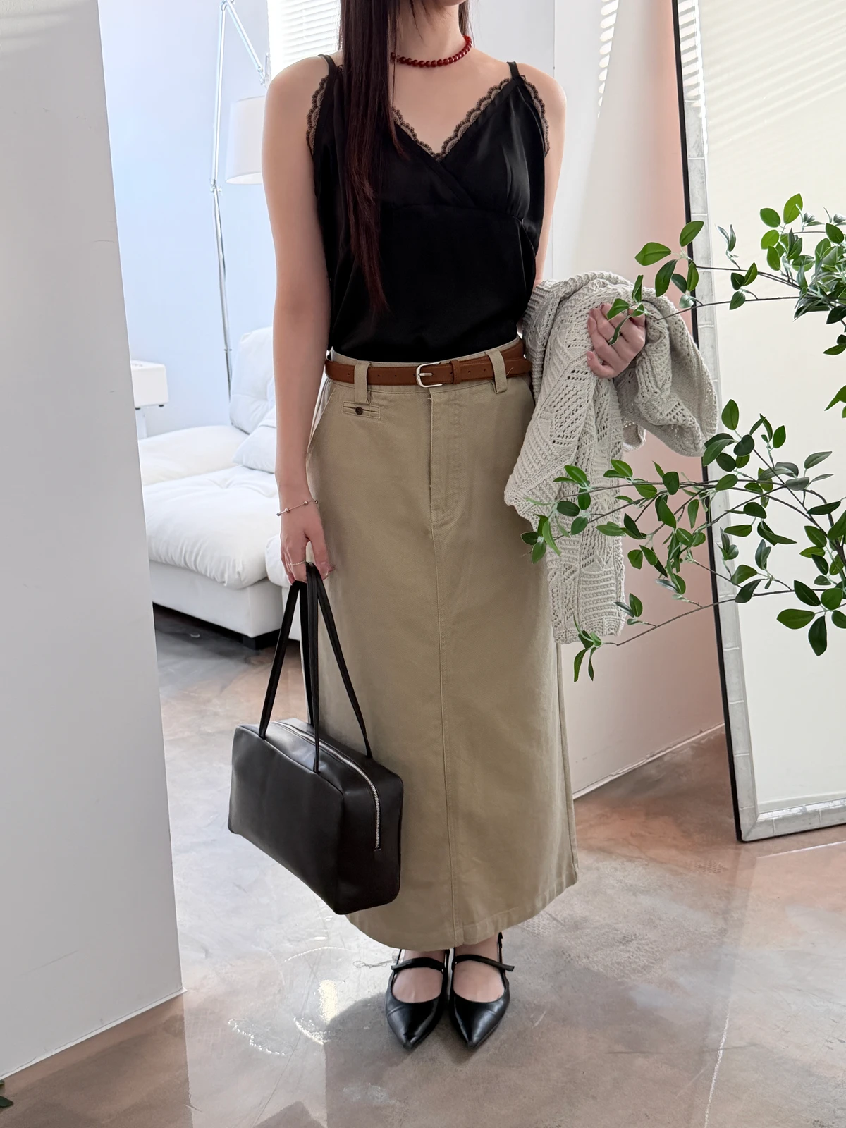 실키 레이스 나시 블라우스 상세 이미지 3