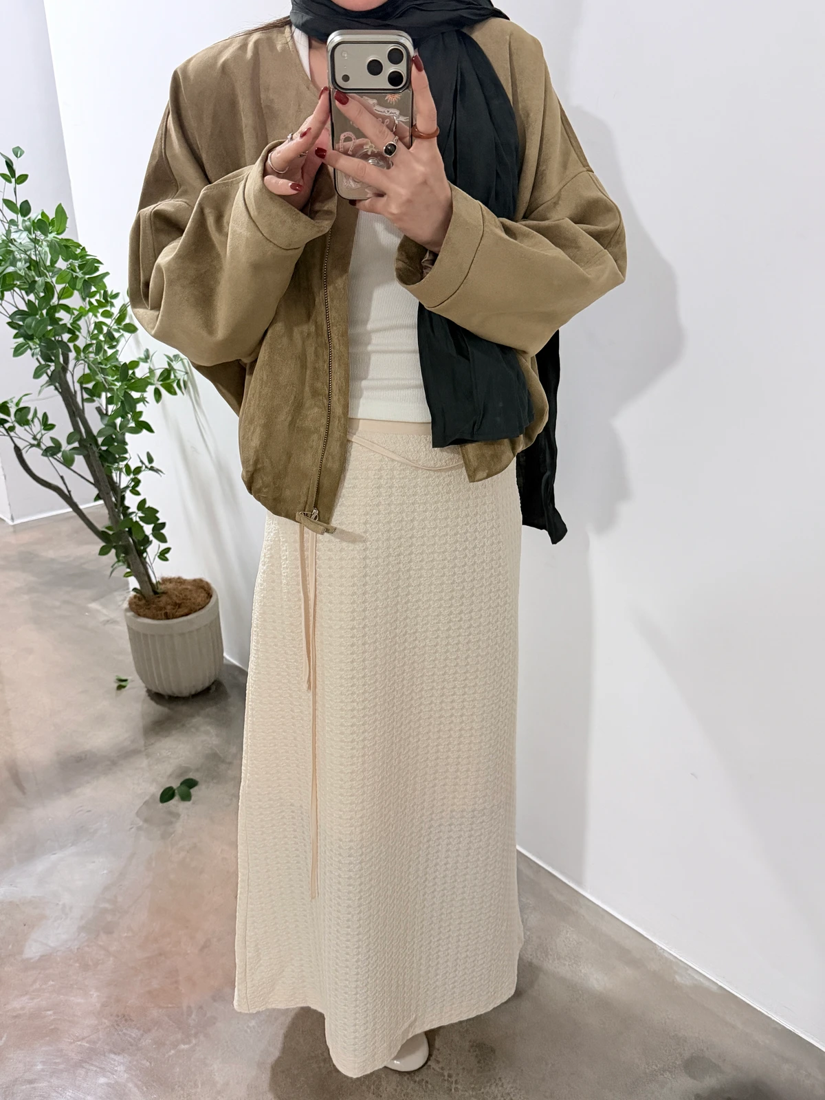 벨트 볼륨 밴딩 롱스커트 상세 이미지 7