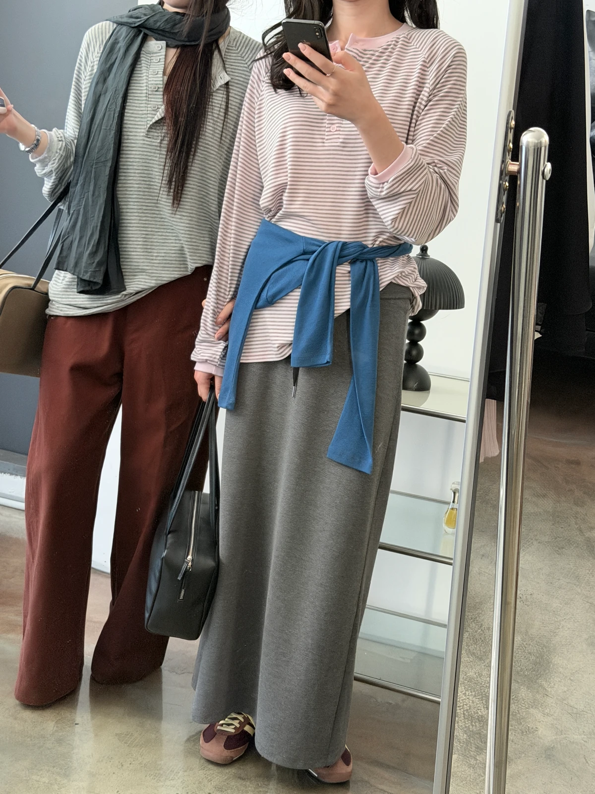 버튼 슬림결 스트라이프 티 상세 이미지 22