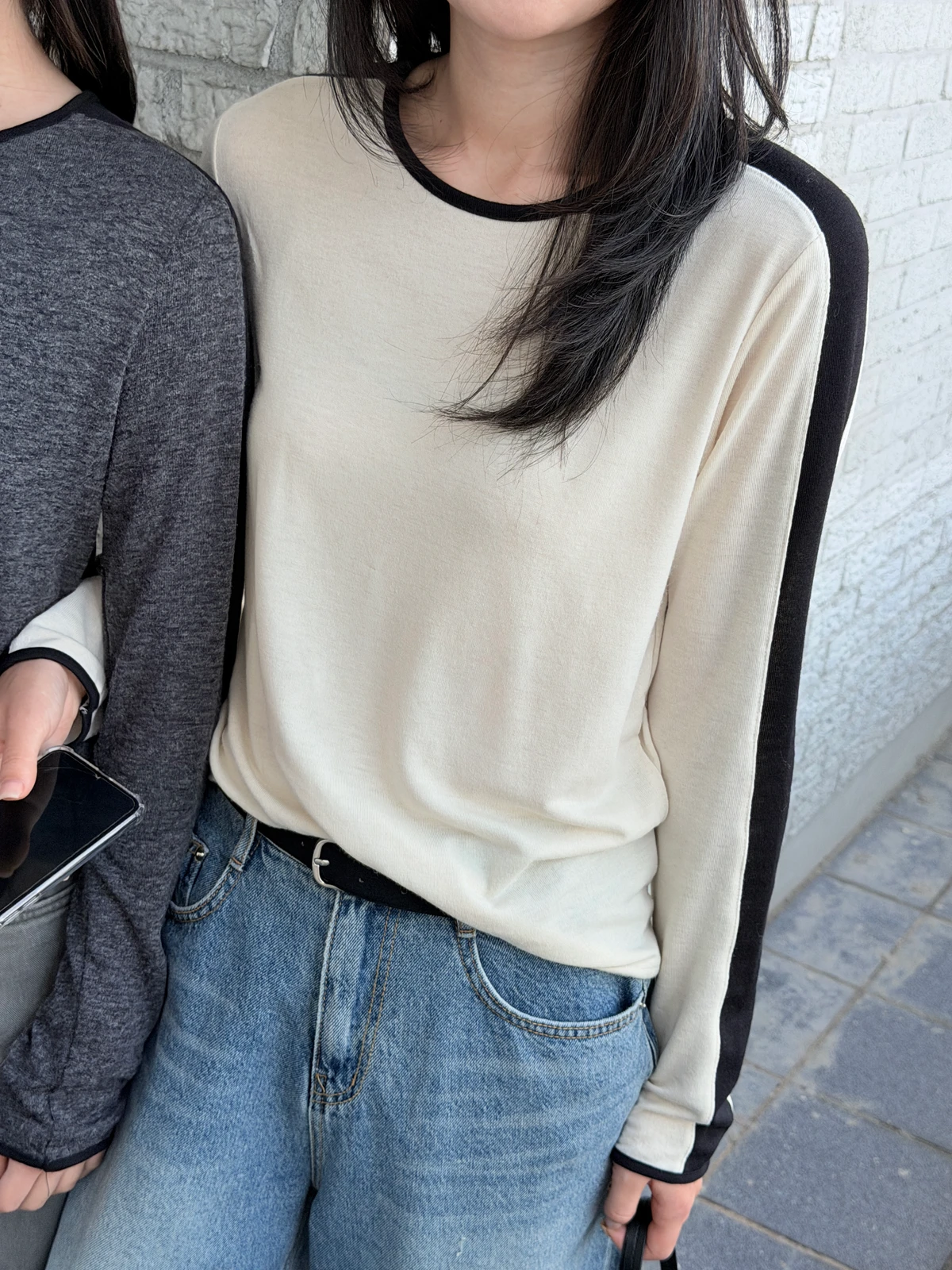 여리핏 배색 티셔츠  상세 이미지 10