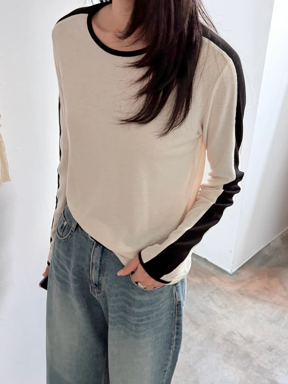 여리핏 배색 티셔츠  상세 이미지 19