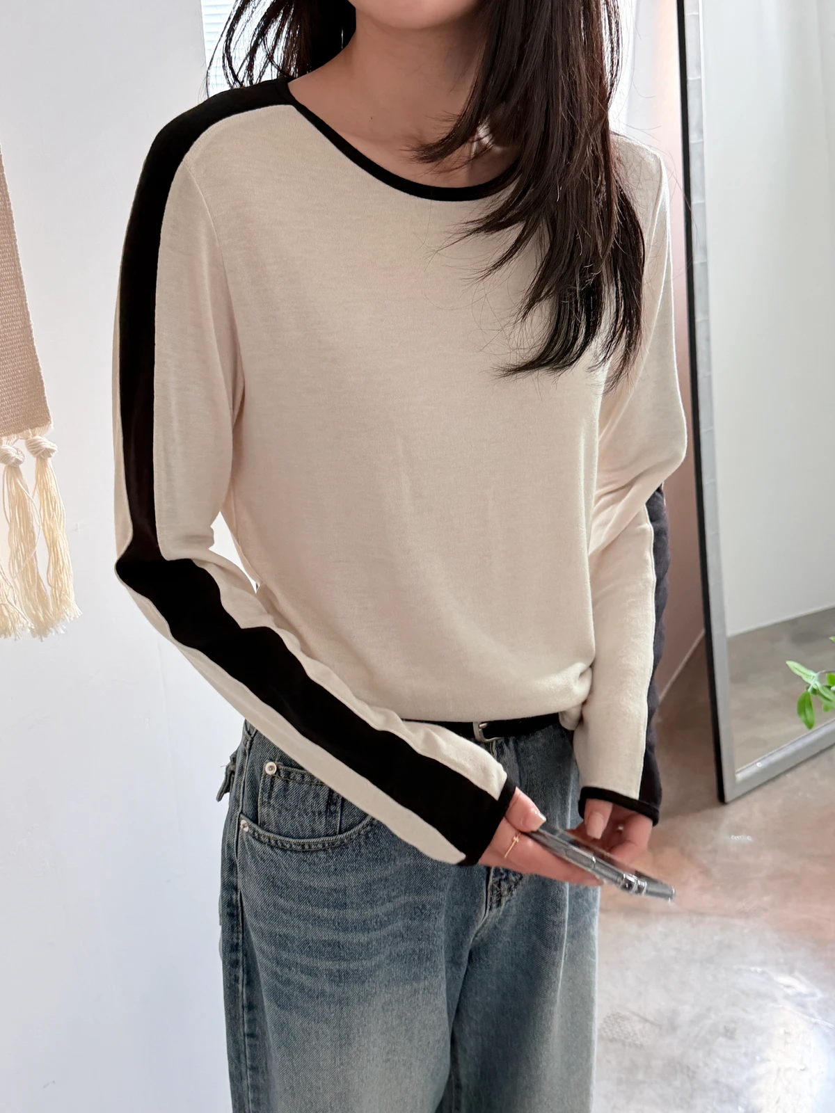 여리핏 배색 티셔츠  상세 이미지 21