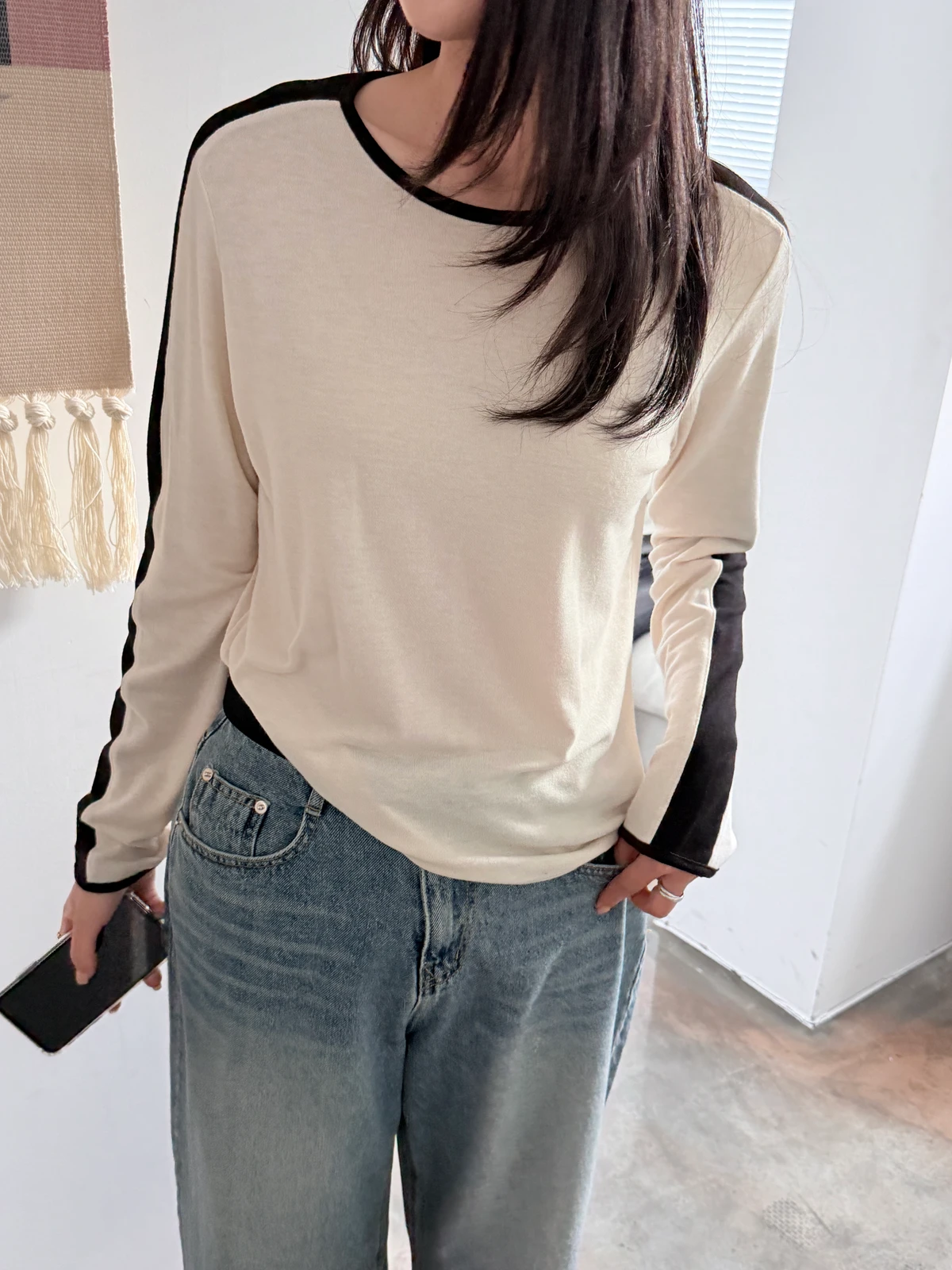 여리핏 배색 티셔츠  상세 이미지 22