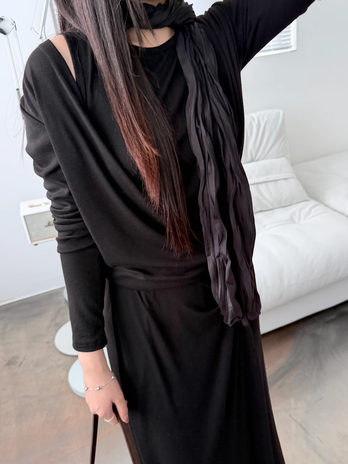 오픈 레이어드 티셔츠 상세 이미지 4